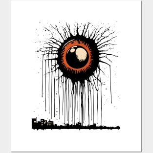 Ink Drip Vision - The Eyeball Sun Posters and Art